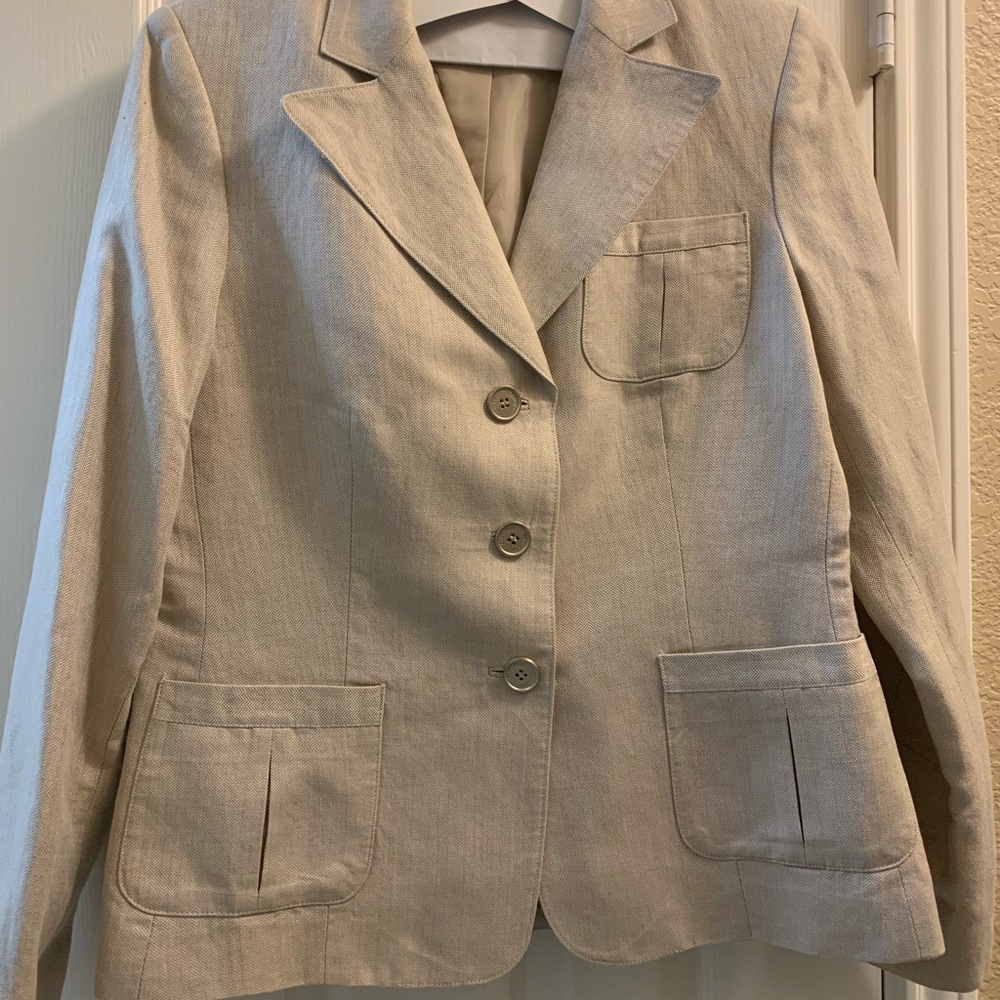 EUC Calvin Klein Two-Piece Linen Pantsuit